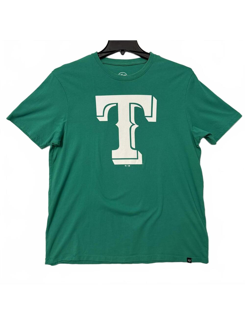 47' Brand Texas Ranger MLB Short Sleeve Green T-Shirt Men's XL  FLAW READ